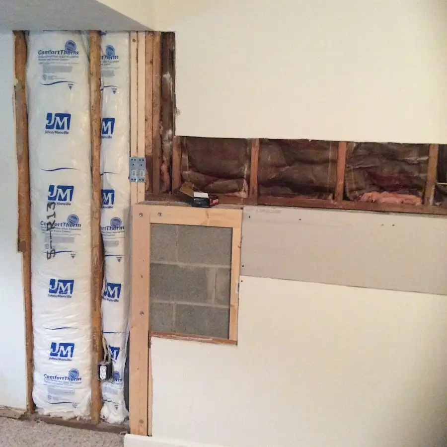 Wall insulation replacement during Contents Cleaning & Restoration in Leland